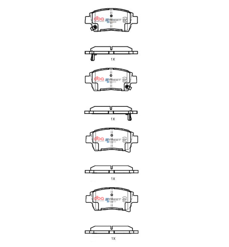 DBA 00-09 Toyota Prius Front SSEV Street Series Brake Pads