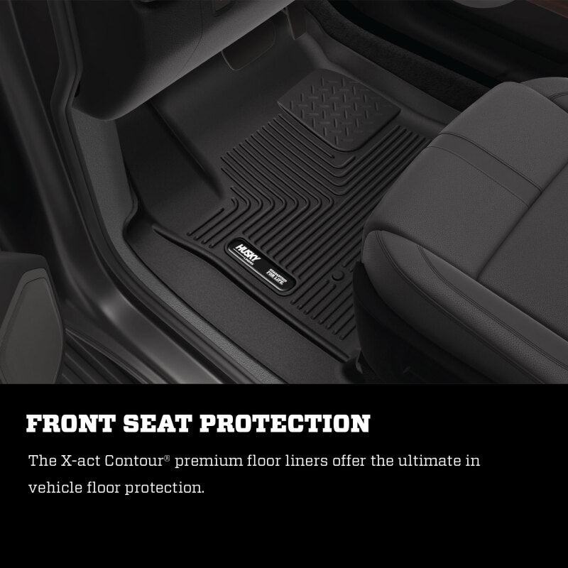 Husky Liners 16-18 Honda Civic X-Act Contour Black Floor Liners (2nd Seat)