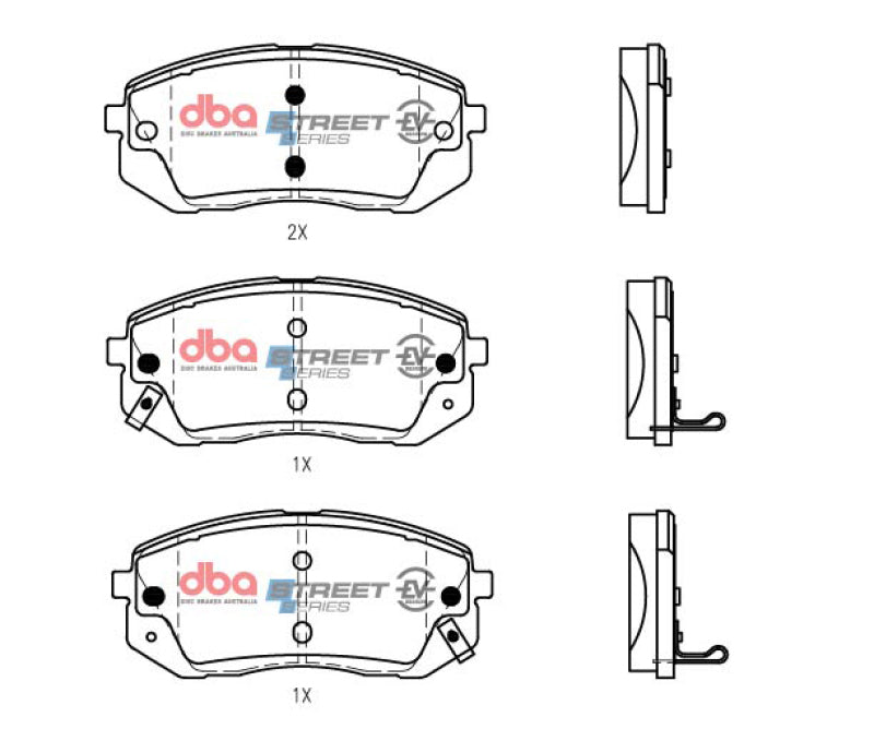 DBA 18-23 Hyundai Kona (w/A/T / 305mm Front Rotor) AWD Front SSEV Street Series Brake Pads