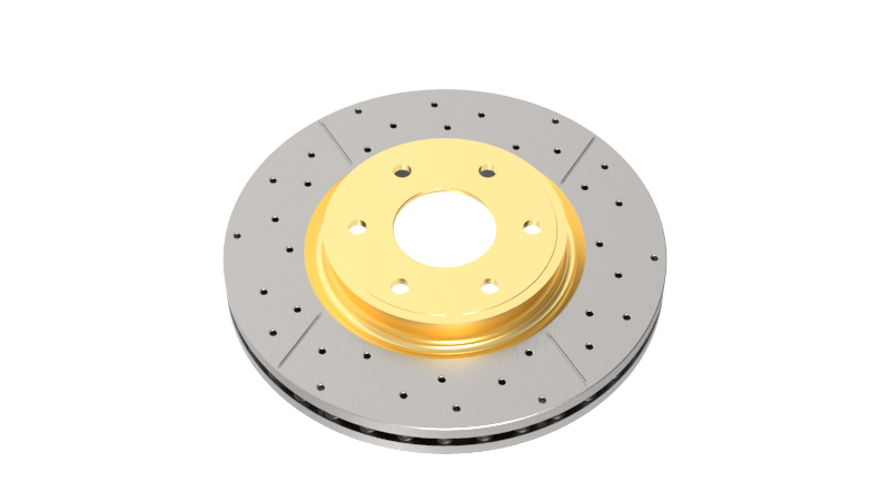 DBA 02-07 Subaru WRX STi 10 Stud Hole Rear Drilled & Slotted Street Series Rotor