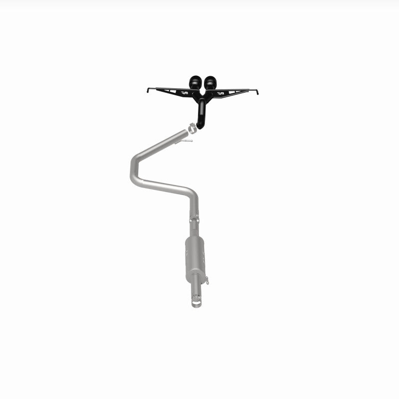 MagnaFlow 2019 Hyundai Veloster 1.6L 2.5in Center Exit Stainless Steel Cat-Back Exhaust w/Blk Tips
