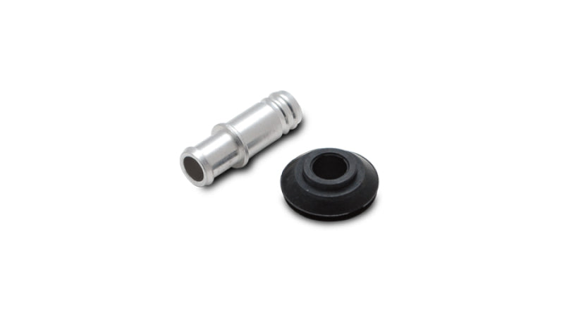 Vibrant 10mm (2/5in) O.D. Aluminum Vacuum Hose Fitting (includes Rubber Grommet)