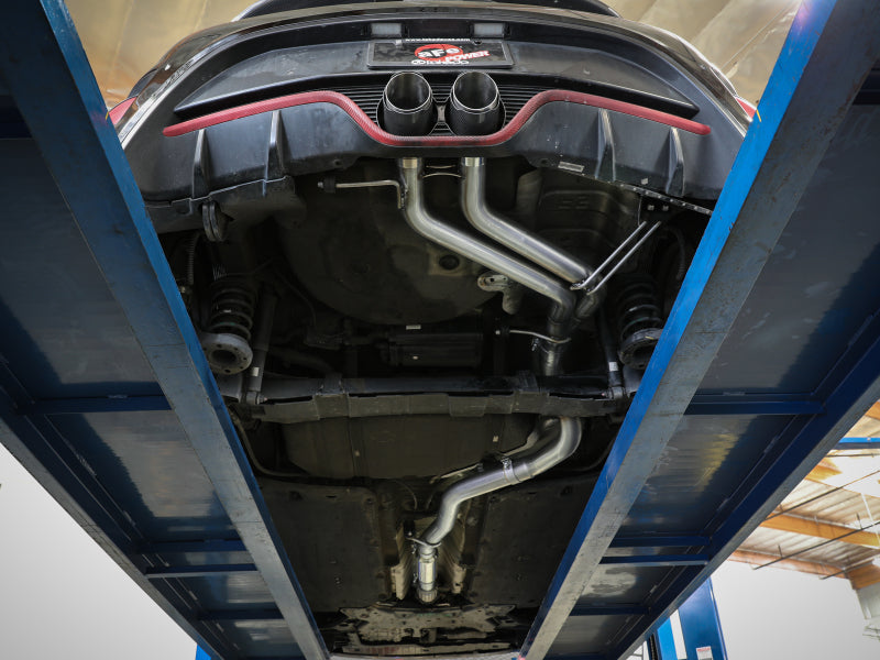 aFe Takeda 2-1/2in to 3in SS-304 Cat-Back Exhaust w/ C/F Tips 13-17 Hyundai Veloster L4-1.6L
