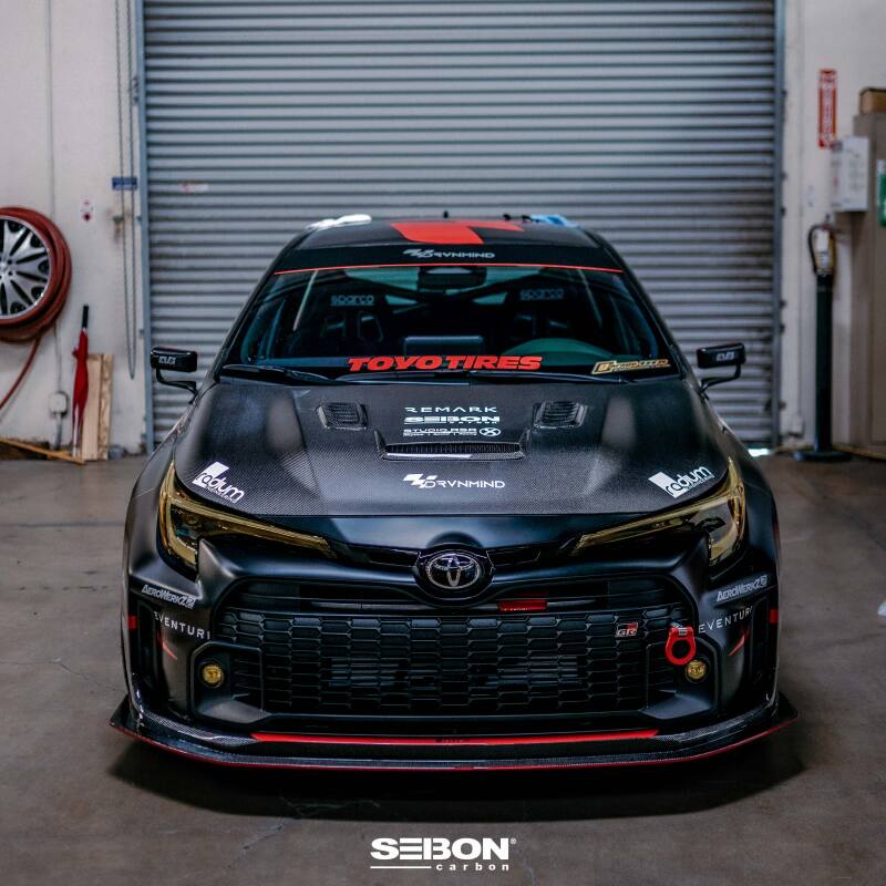 Seibon 2023 Toyota GR Corolla VS-Style Double-Sided Carbon Hood - Gloss Finish