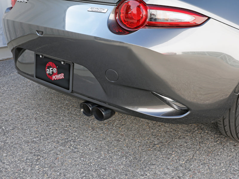 aFe Takeda 2-1/2in 304 SS Axle-Back Exhaust w/ Black Tip 16-19 Mazda Miata L4 2.0L