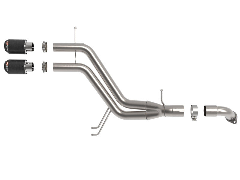 aFe Takeda 13-17 Hyundai Veloster L4-1.6L 2-1/2in 304 SS Axle-Back Exhaust w/ Carbon Fiber Tips