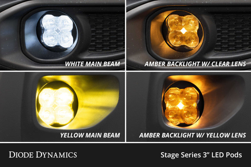 Diode Dynamics SS3 Sport Type X Kit ABL - Yellow SAE Fog