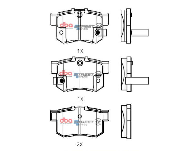 DBA 97-99 Acura CL 4 Cyl Rear SSEV Street Series Brake Pads
