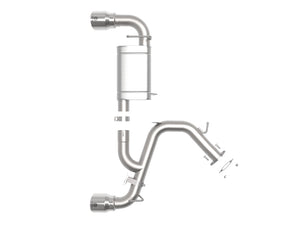 aFe Power Axle Back Exhaust - 19-20 Hyundai Veloster N L4-2.0L (t) w/ Polished tips