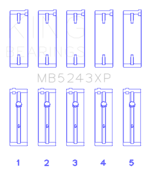 King Engine Bearings Nissan SR20DE/DET 2.0L Performance Main Bearing Set - Size STDX