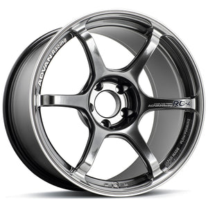 Advan RG-4 17x8.0 / +37 / 5x114.3 - Racing Hyper Black & Ring
