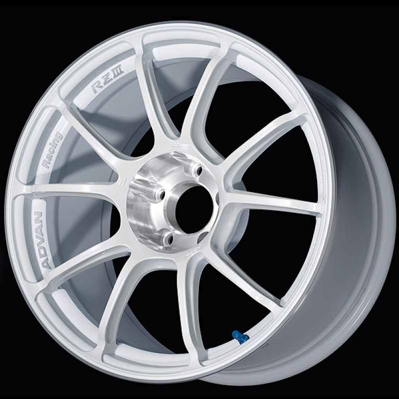 Advan RZIII 18x8.5 / +50 Offset / 5x114.3 BC / 73mm Bore / Racing White Metallic & Diamond Cut