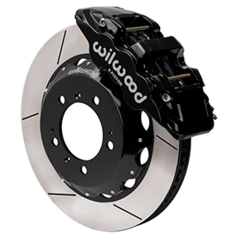 Wilwood 99-12 Porsche 911(996/997) Aero6 Front Brake Kit Slotted 14.00in Rotor W/Lines - Black