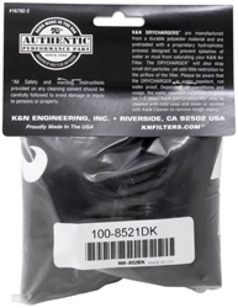 K&N Air Filter Wrap - Black - 4.313in Base ID x 4.75in Top ID x 6.75in H