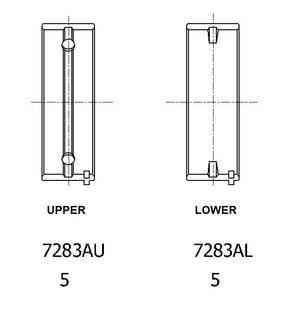 ACL 97+ Mitsubishi 1997-2350CC 4G63/4G64 .50mm Oversized Alum Main Bearing Set