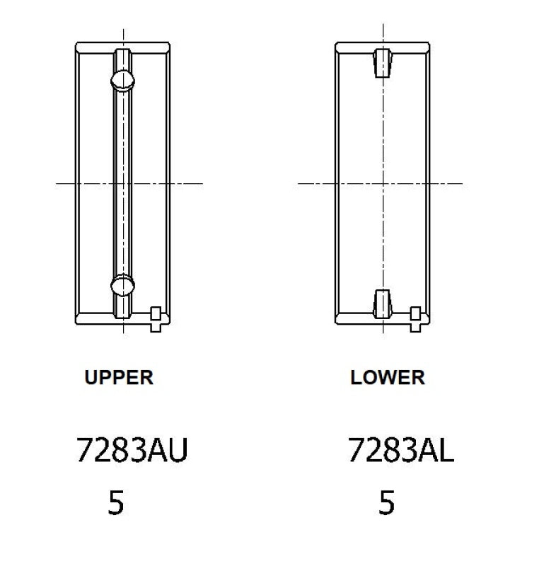 ACL 97+ Mitsubishi 1997-2350CC 4G63/4G64 .50mm Oversized Alum Main Bearing Set