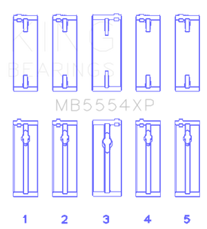 King Engine Bearings Toyota 3SGTE Performance Main Bearing Set - Size STD