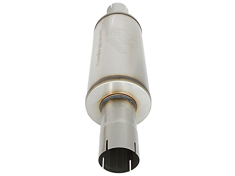 aFe ATLAS Muffler 3-1/2 IN ID Center/Center x 7 IN Dia. X 16 IN L - Round Body
