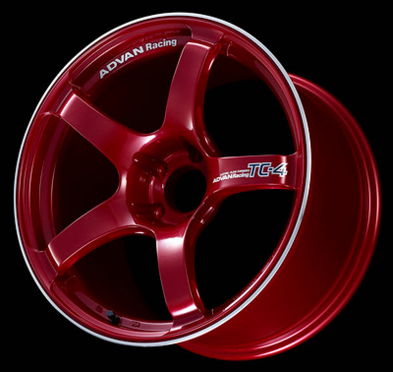 Advan TC4 15x7.0 +42 4x100 Racing Candy Red and Ring Wheel