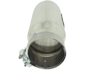 aFe MACH Force-Xp Universal Exhaust Tip 4 IN Inlet x 5 IN Outlet x 12 IN L- Polished Tip