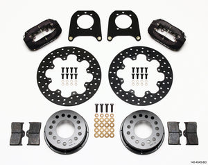 Wilwood Forged Dynalite Rear Drag Kit Drilled Rotor Chev 12 Bolt w/Clip Eliminator