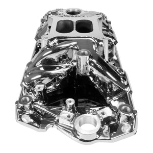 Edelbrock Intake Manifold - Small Block Chevy - RPM Air Gap - Chrome Plasma Coated