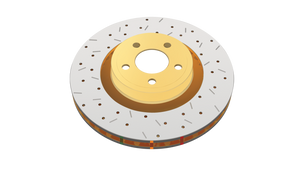 DBA 04-17 Subaru WRX STi Rear Crossdrilled & Slotted 4000 XS Series Rotor