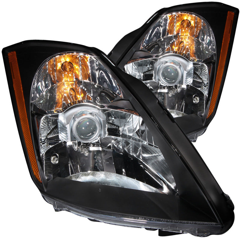 ANZO 2003-2005 Nissan 350Z Projector Headlights Black
