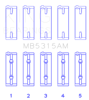 King Engine Bearings Mitsubishi 4G63T/4G64 (Size 0.75) Main Bearing Set