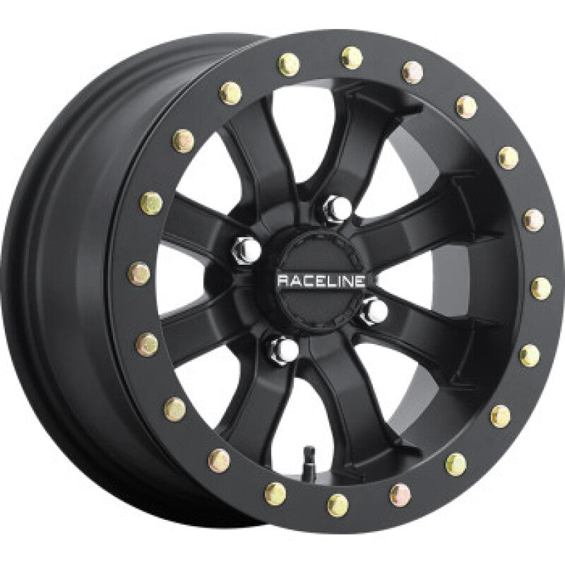 Raceline A71B Mamba 14x7in / 4x137 BP / 6+1 0mm Offset / 110.18mm Bore - Satin Black Beadlock Wheel