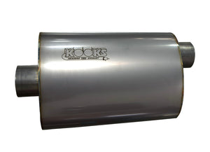 Kooks 2.5in. Oval Center/Offset Muffler 12in. Long Body Stainless Steel