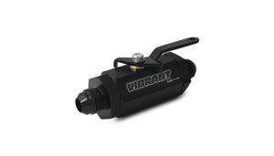 Vibrant -16AN to -16AN Male Shut Off Valve - Black