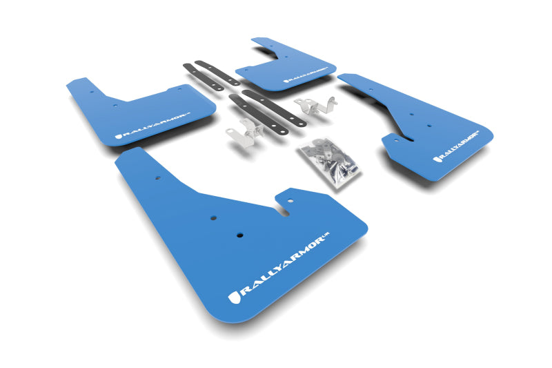 Rally Armor 18-25 Toyota Corolla Hatchback Blue UR Mud Flap White Logo