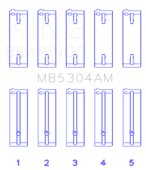 King Kia/Mazda DOHC 16 Valve/SOHC 16 Valve/SOHC 8 Valve (Size +0.25) Main Bearing Set