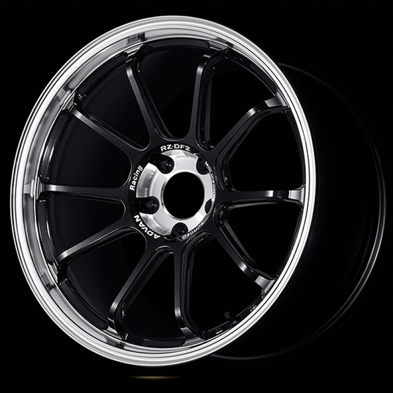 Advan RZ-DF2 19x9.5 / +38 Offset / 5x112 / 66.5mm Bore / Diamond Cut and Racing Titanium Black