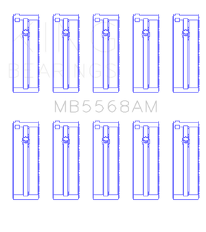 King Engine Bearings Honda D16A/Y/Z H22A4 F23A (Size +0.25mm) Crankshaft Main Bearing Set