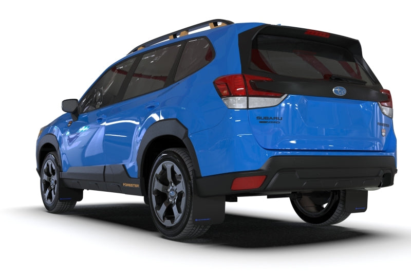 Rally Armor 22-24 Subaru Forester & Wilderness Black UR Mud Flap w/Blue Logo
