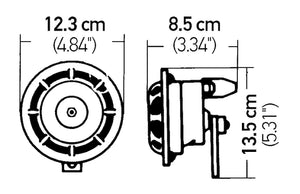 Hella Supertone Horn Set 24V 84w Black