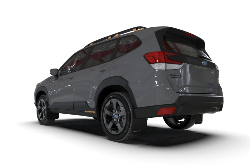 Rally Armor 22-24 Subaru Forester & Wilderness Black UR Mud Flap w/Blue Logo