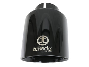 aFe Takeda Universal Exhaust Tip 2-1/2 IN Inlet x 4-1/2 IN Outlet x 7 IN L- Black