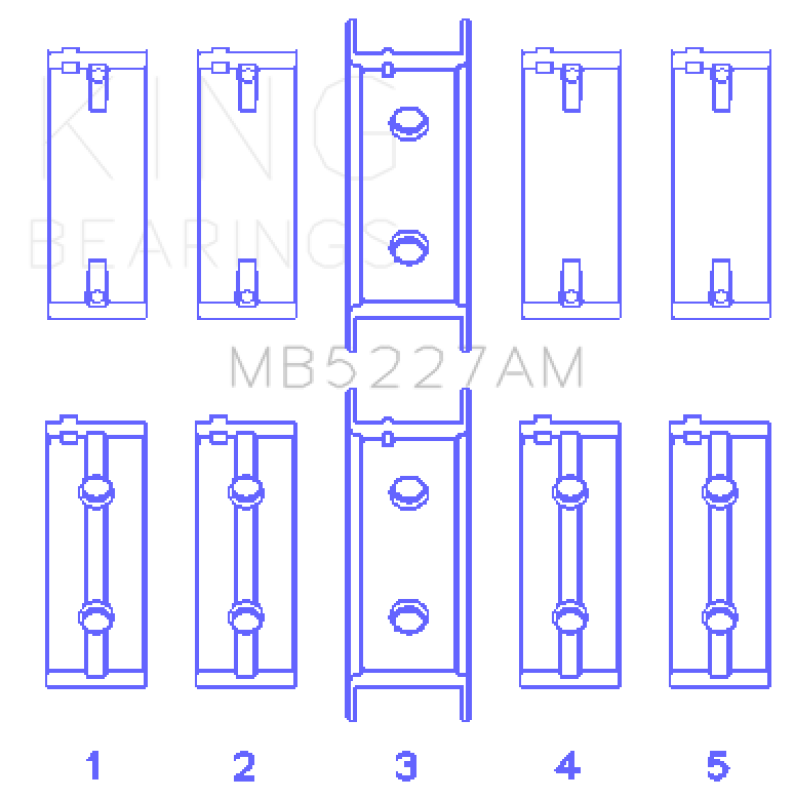 King Engine Bearings Mitsubishi 4G63/4G63T (92) (Size +0.25mm) Main Bearing Set