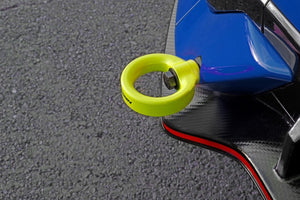 PERRIN 17-21 Honda Civic Si/Type R/Touring/Hatchback Tow Hook Kit Rear - Neon Yellow