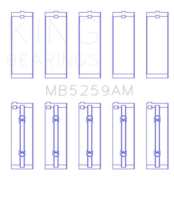 King Engine Bearings Acura B18A1/B1/C1/C5 K20A/K24A Main Bearing Set - Size STD