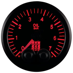Autometer Stack 52mm 0-7 Bar M10 Male Pro-Control Oil Pressure Gauge - Black
