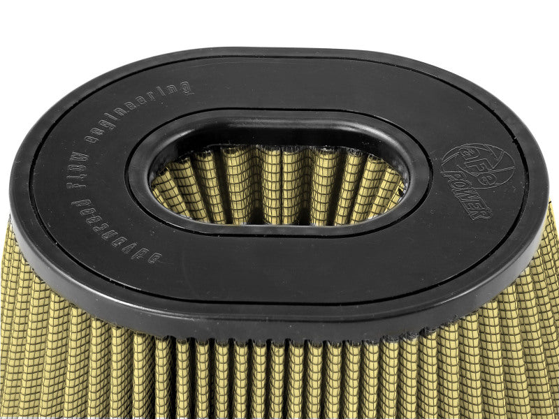 aFe Magnum FORCE Intake Rplcmnt Air Filter 3-1/4IN F x (9x6-1/2)IN B x (6-3/4x5-1/2)IN T x 5-3/8IN H