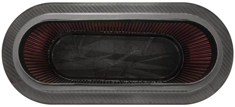 K&N Custom Racing Unique Oval Tapered Filter 17.313in OL B/7.75in OW B/14.625inOL T/6.125inOW T/9in