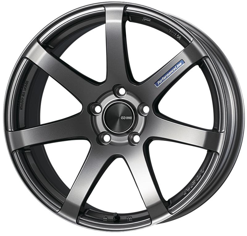 Enkei PF07 19x8 5x114.3 45mm Offset 75mm Bore Dark Silver Wheel *Special Order*