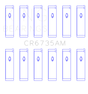 King Engine Bearings Mitsubishi 6G74 3000GT/Dodge Stealth (Size 0.75) Performance Rod Bearing Set