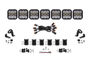 Diode Dynamics SS5 Pro Universal CrossLink 7-Pod Lightbar - White Combo