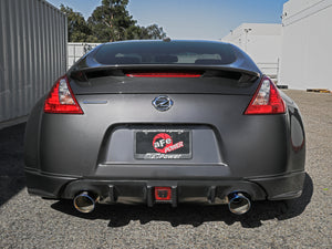 aFe Takeda 09-20 Nissan 370z 2-1/2 IN 304 Stainless Steel Cat-Back Exhaust System w/ Blue Flame Tip